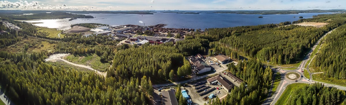 Ilmakuva Lieksasta kesällä