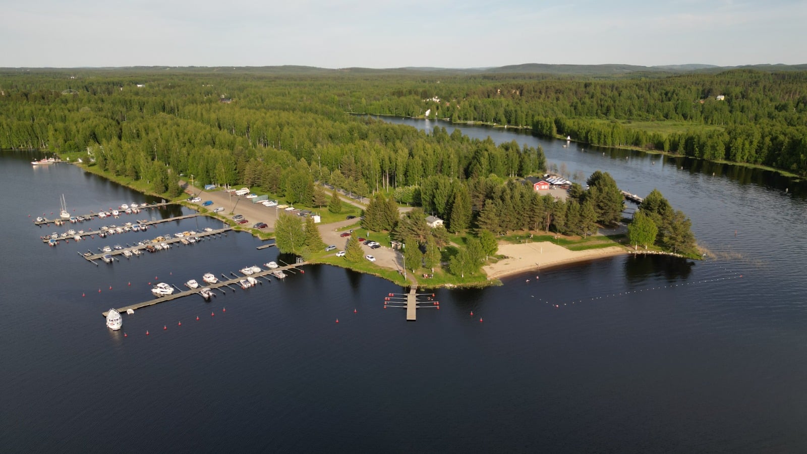 Lieksan satama-alue, ilmakuva.